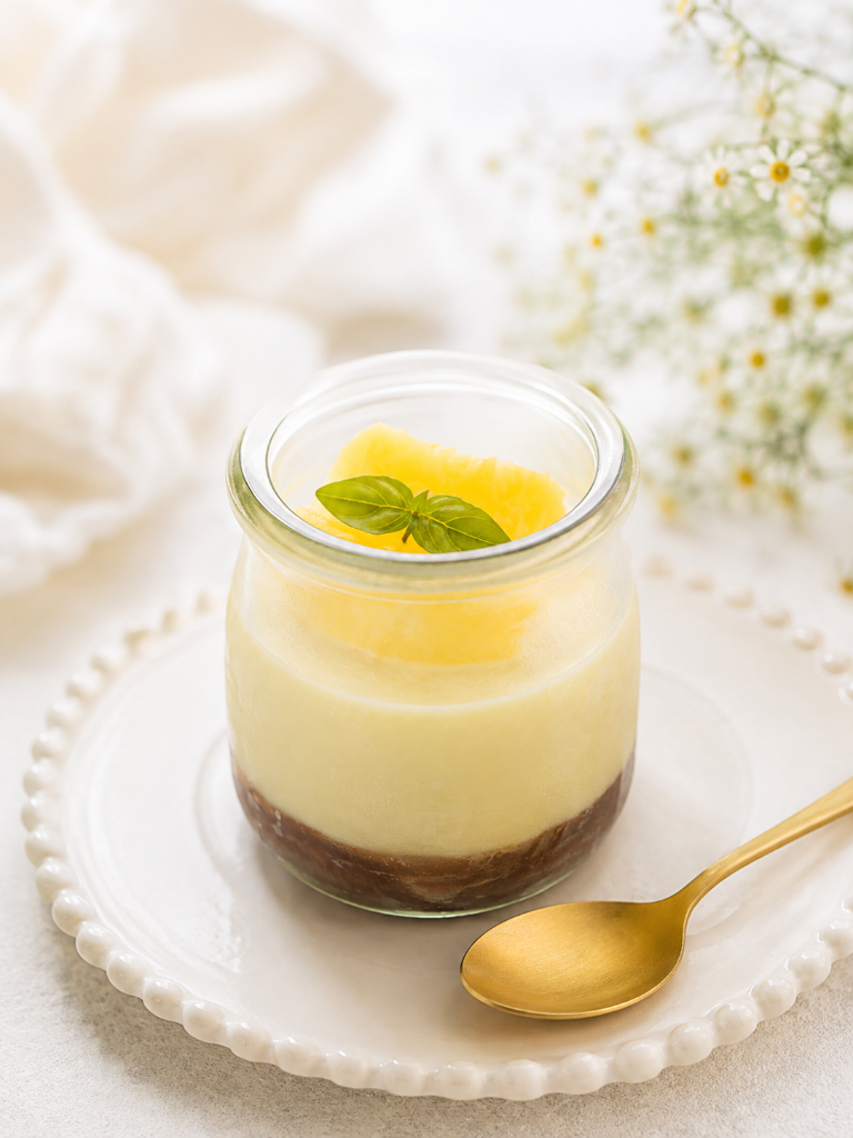 Slice of raw vegan orange chocolate mousse cake